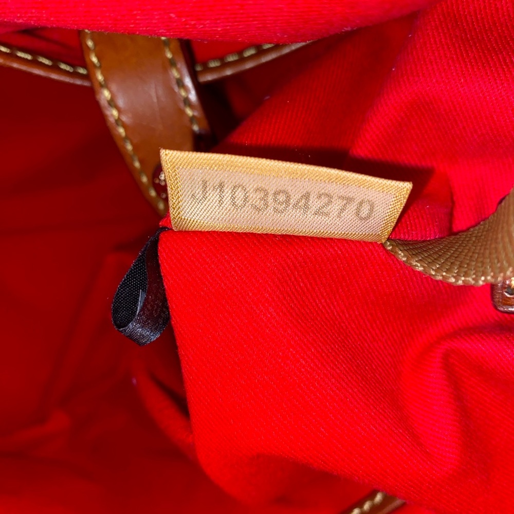 Dooney & Bourke Black Satchel with Brown Trim and Gold Hardware - Picture 9 of 10